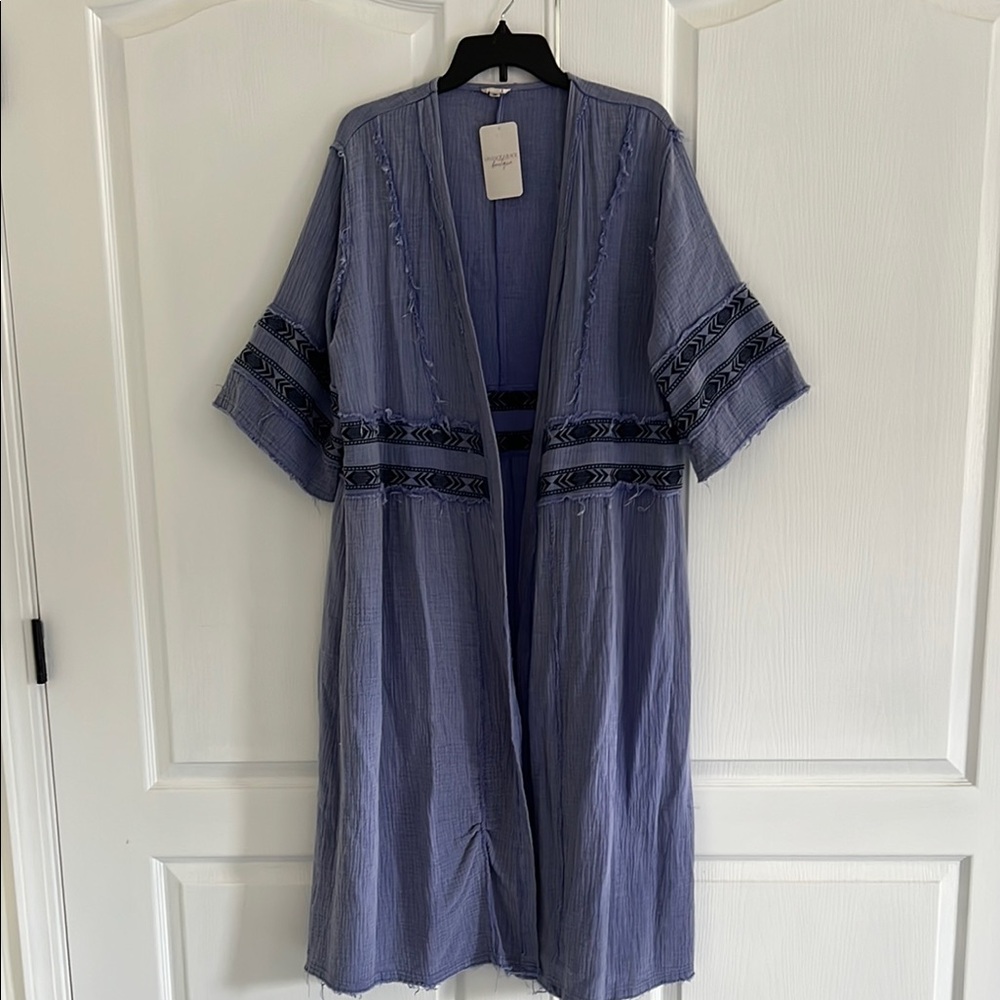 Brand new POL Women's Blue Kimono Jacket